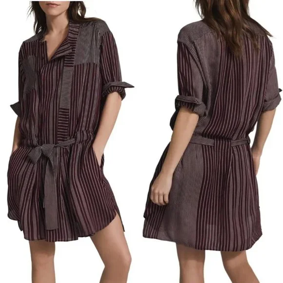 Reiss | Dresses | Reiss Albi Shirt Dress Striped Long Sleeves Button Down Burgundy Eu 4 Us 8 Nwt | Poshmark Reiss | Dresses | Reiss Albi Shirt Dress Striped Long Sleeves Button Down Burgundy Eu 4 Us 8 Nwt | Poshmark